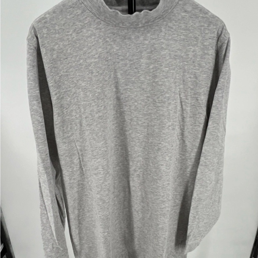 Bobby Jones 1930 Mock Neck Pullover Sweater L Gray Pima Cotton Lycra Knit